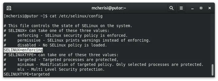 修改 selinux 配置文件将 SELinux 设为 disabled