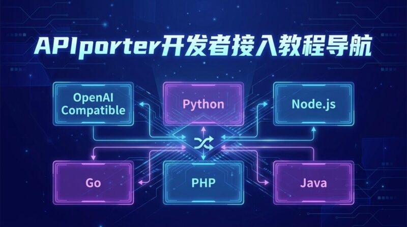 APIporter 开发者接入教程导航：OpenAI Compatible、Python、Node.js、Go、PHP、Java-速维云
