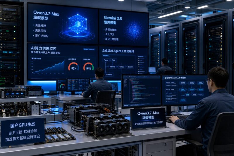 Qwen3.7-Max登顶国产盲测，AI竞争从模型榜单打到GPU生态和企业Agent-速维云