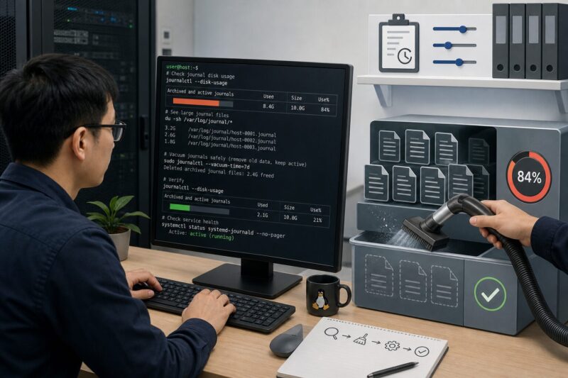 Linux journald 日志太大怎么办？安全清理与保留策略设置-速维云
