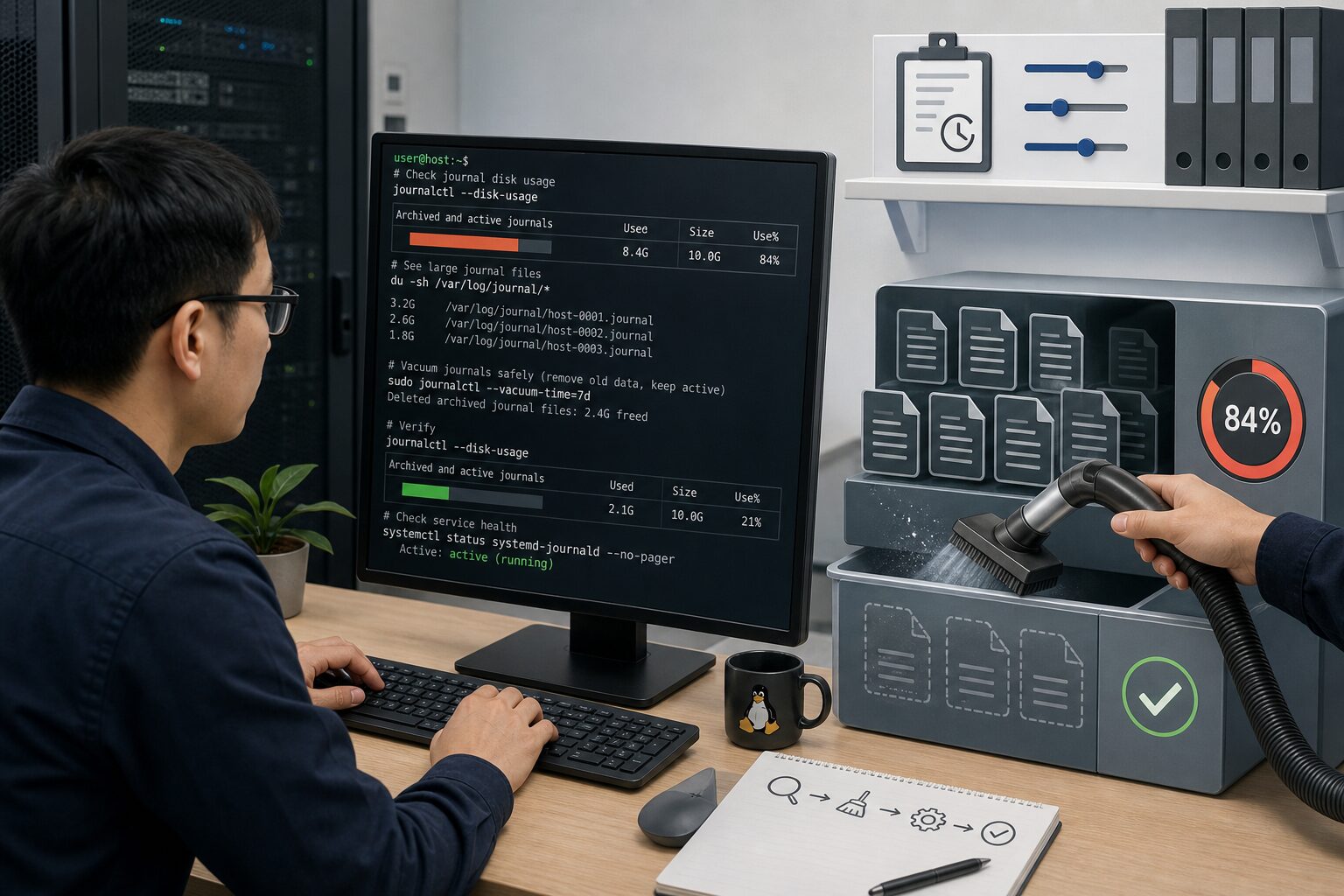 Linux 服务器 journald 日志排查与清理