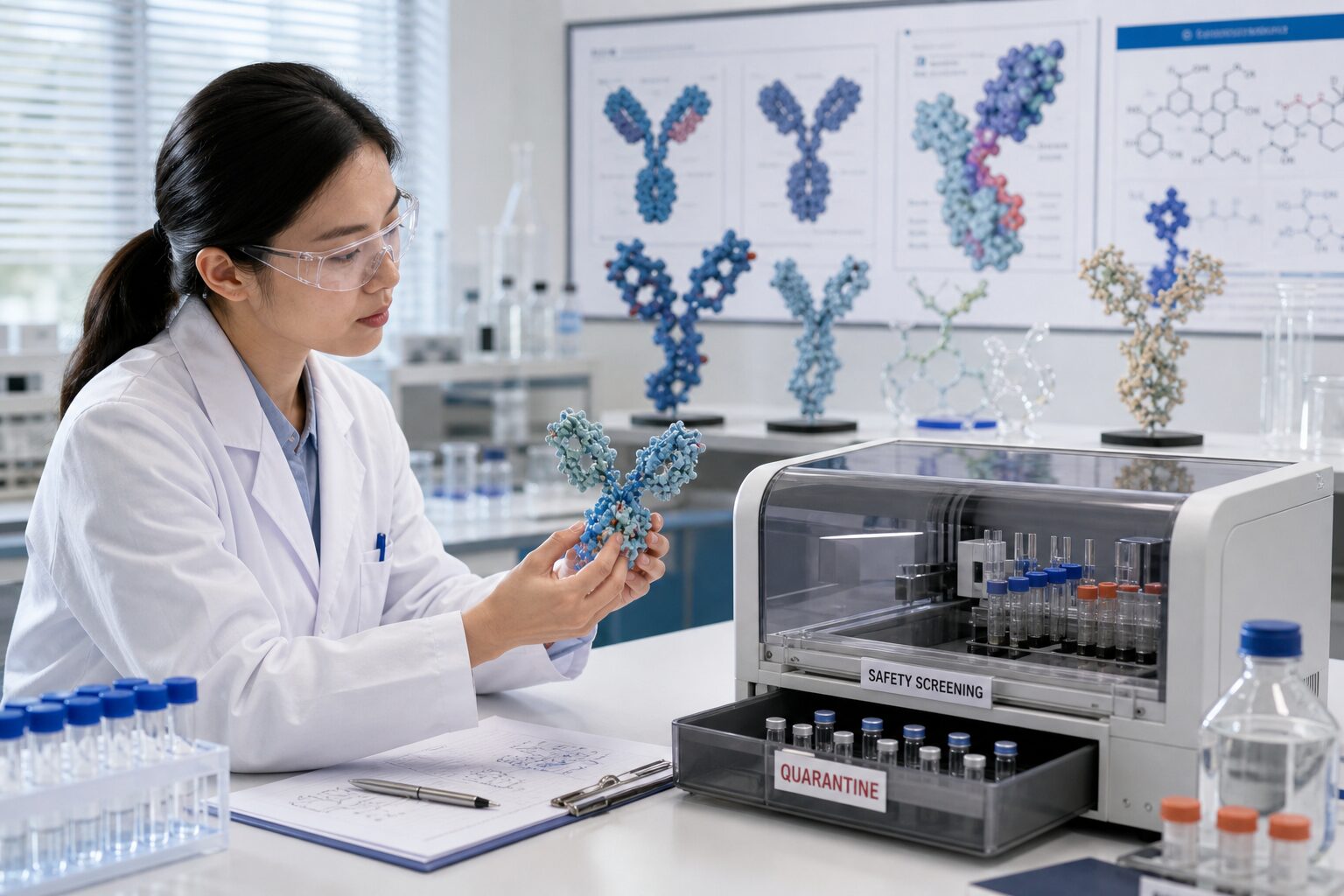 AI抗体设计与生物安全筛查实验室场景