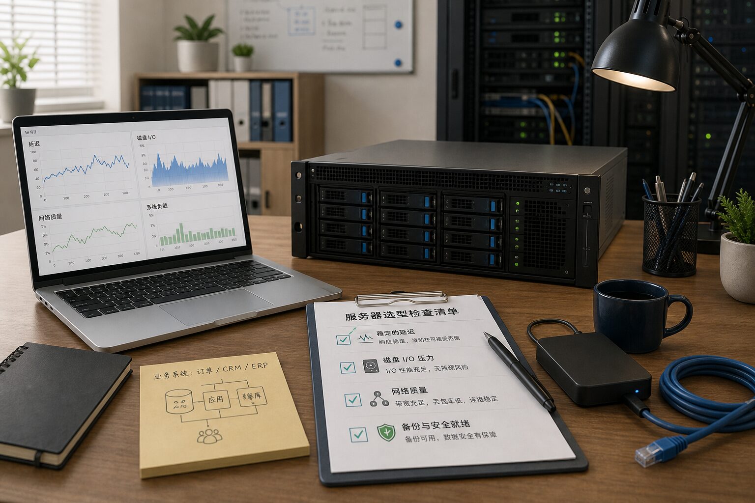 企业业务系统服务器选型示意图