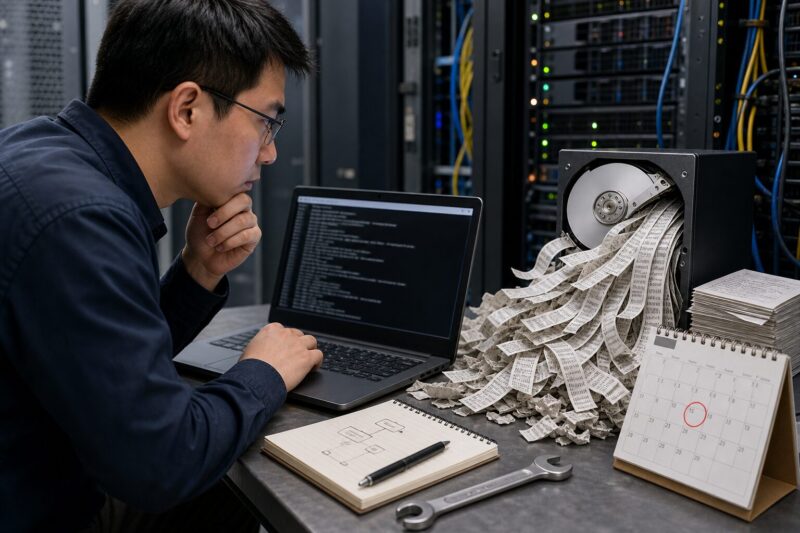 Linux 服务器日志轮转为什么会失效?从 logrotate 配置到磁盘占用的排查方法-速维云
