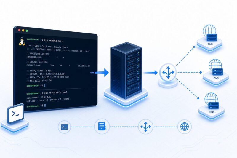 Linux 服务器 DNS 解析异常怎么排查?从 resolv.conf 到 dig 定位-速维云