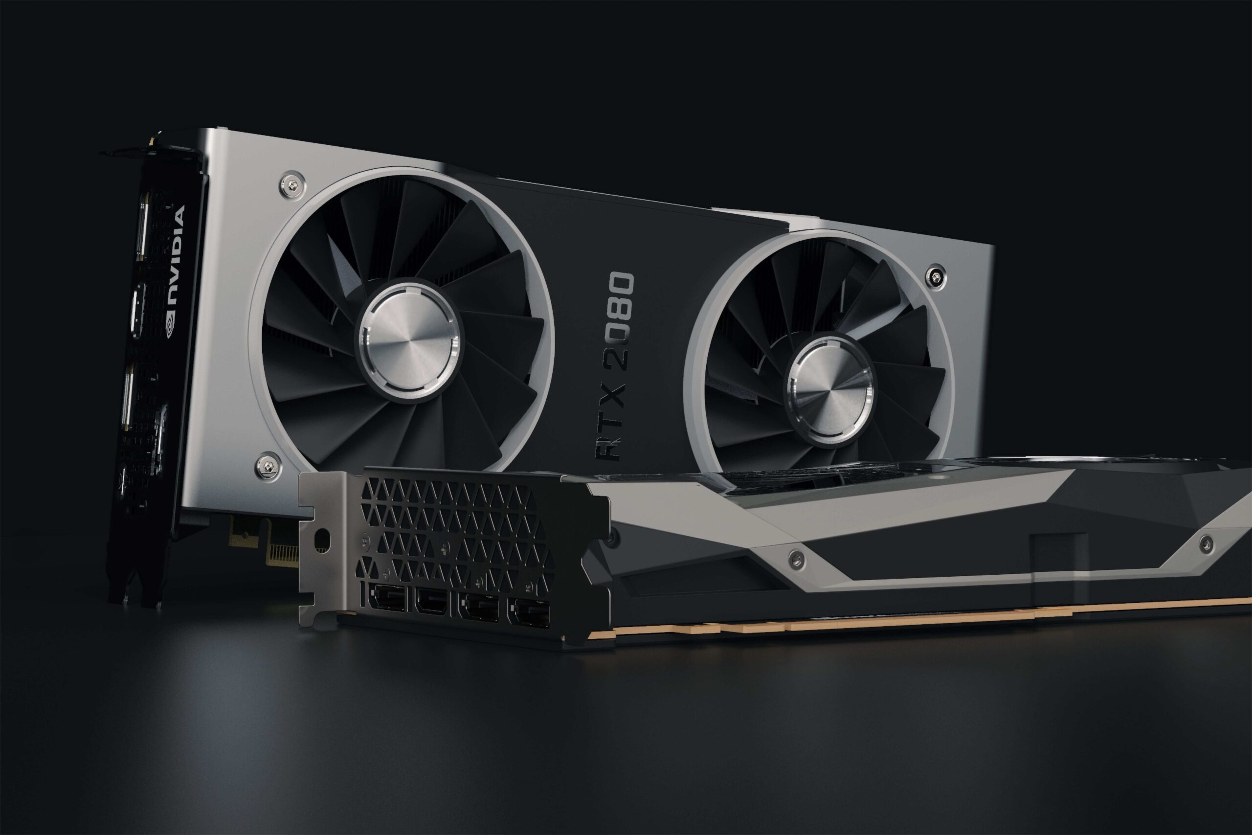 NVIDIA RTX graphics card close-up representing AI model compute hardware